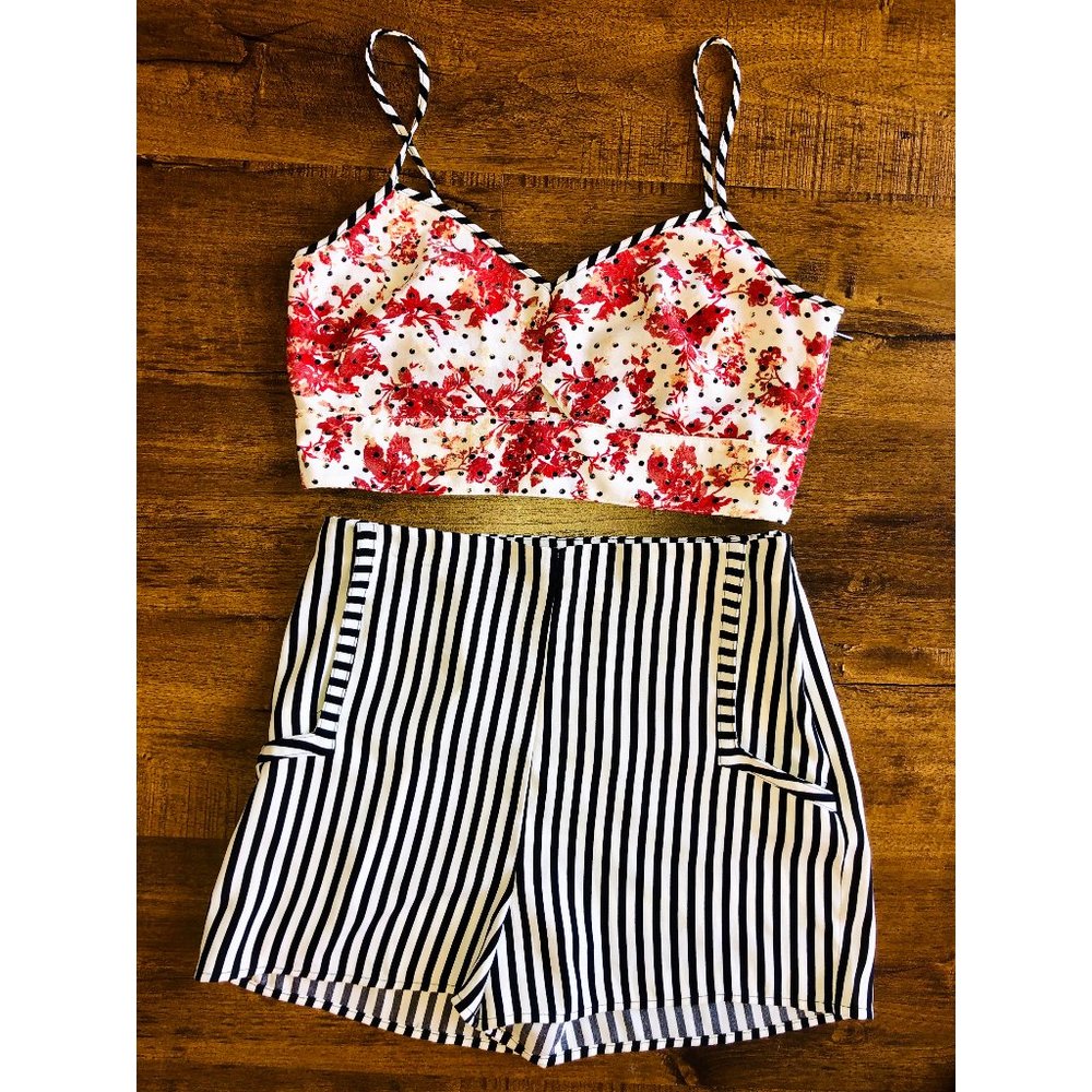 Leith cropped top short set